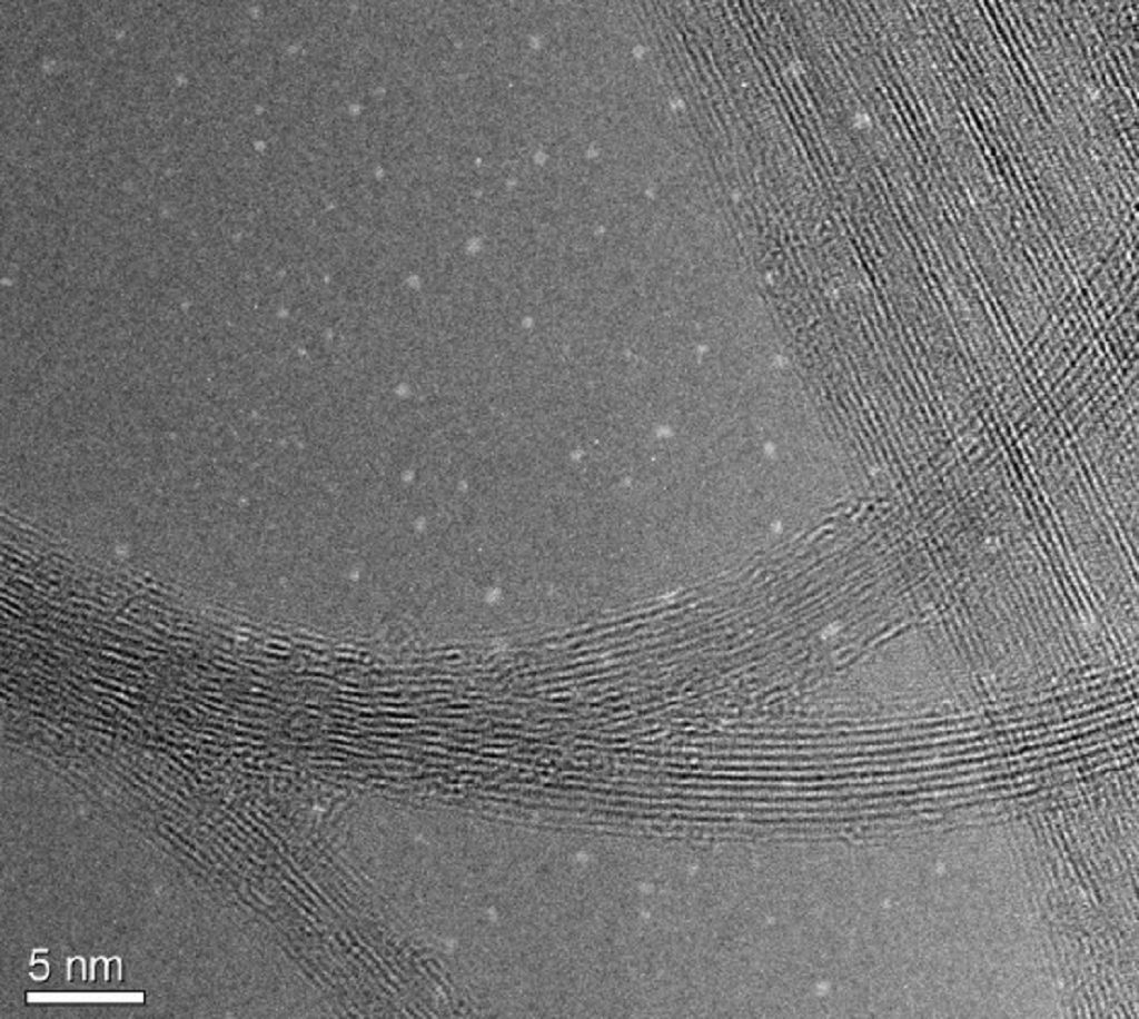TEM Image of ACS Material Highly Purified SWCNTs (Length = 5-30 μm)