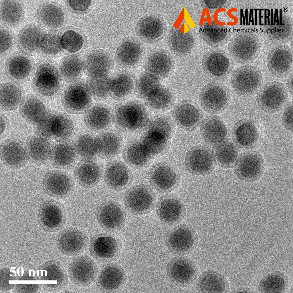 TEM Image of ACS Material PEG-Modified Upconverting Nanoparticles