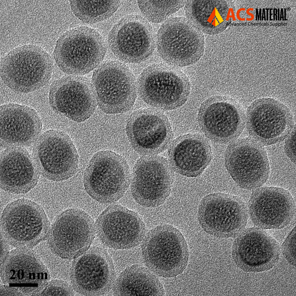 TEM Image of ACS Material SiO2-NH2 Modified Upconverting Nanoparticles