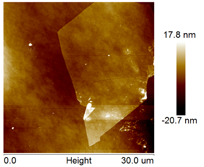 AFM of WS2 on SiO2