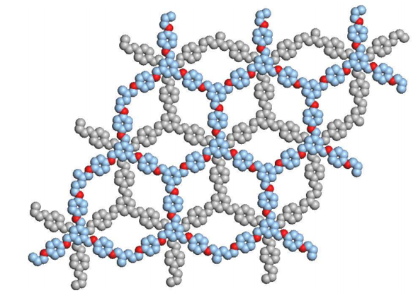 The architecture of ACS Material COF-LZU1 with a staggered arrangement