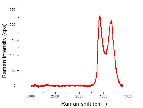 Raman Spectrum of Single Layer Graphene (ACS Material-Graphene Factory)