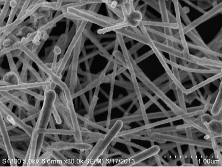 SEM Image of Copper Nanowire in Ethanol -- ACS Material