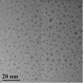 TEM Image of Green Graphene Quantum Dots